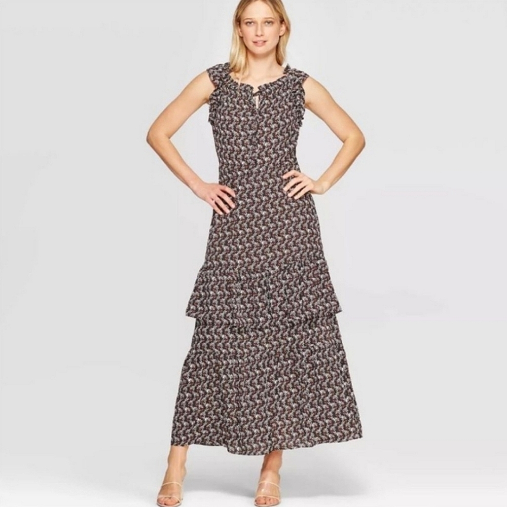 *NWT* XXL Who What Wear Floral Ruffle Maxi Dress